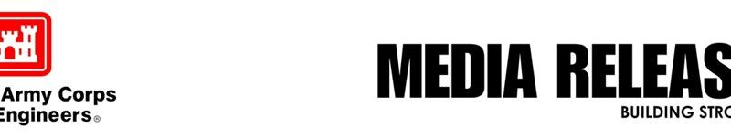 US Army Corps of Engineers media release header with red box around white castle