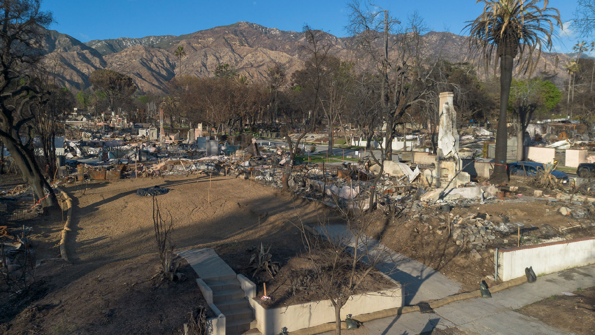 A property in Altadena after it was cleared of fire debris by the USACE as part of Phase 2.