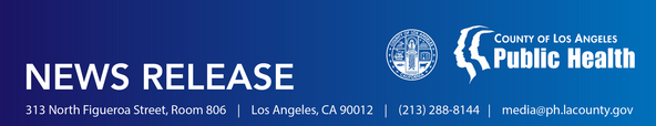 News release banner for LA County Public Health