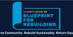 LA County Forward Blueprint For Rebuilding logo and County of Los Angeles logo banner