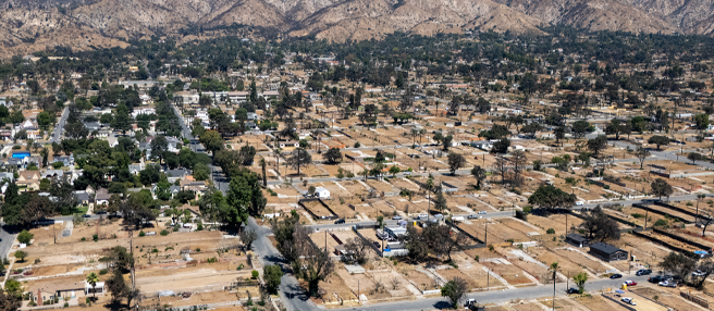 Aerial view of Altadena.